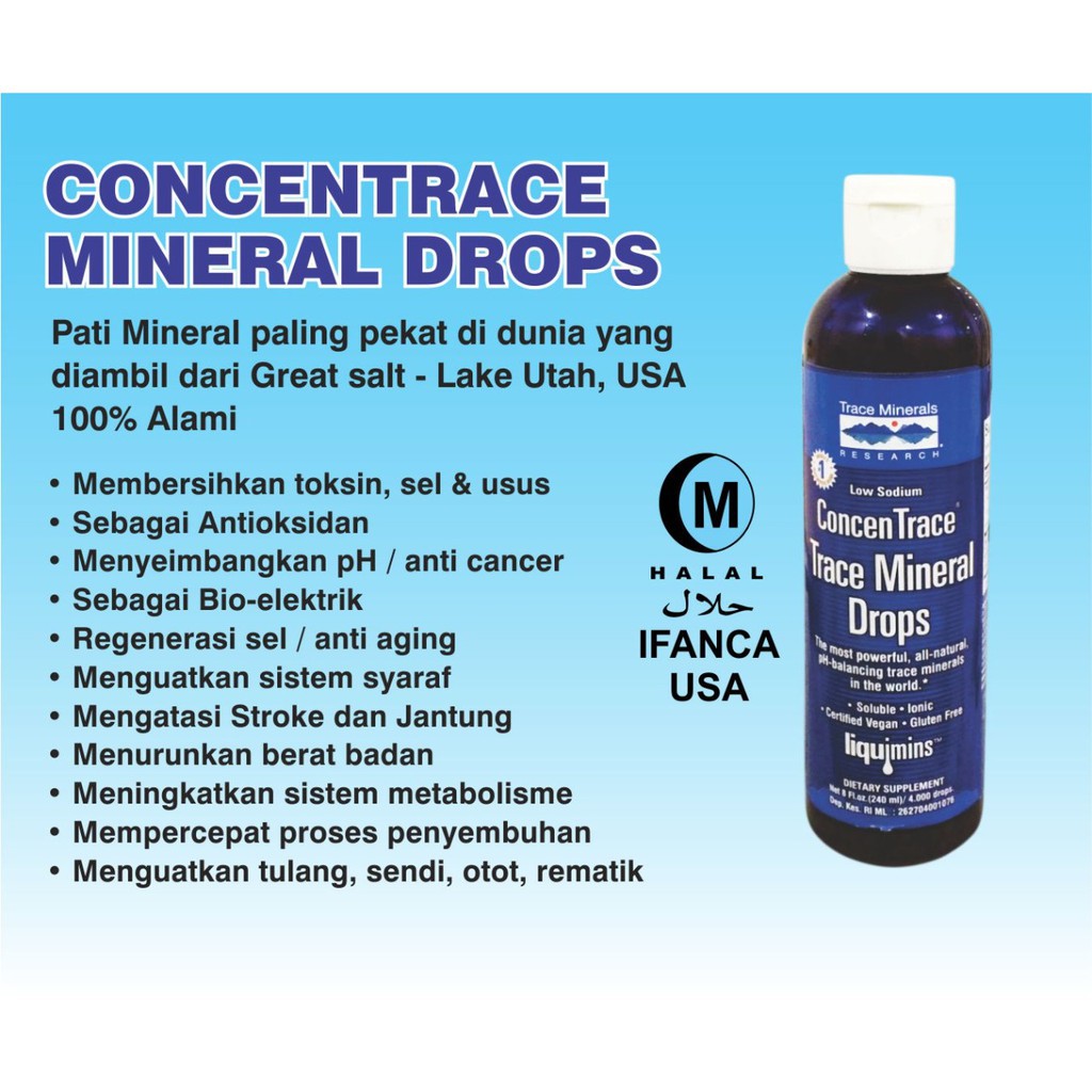 Harga Promo Sinergi Trace Mineral 60 ml CMD (Concentrate Mineral Drops) 1000 Drops ASLI dari UTAH US