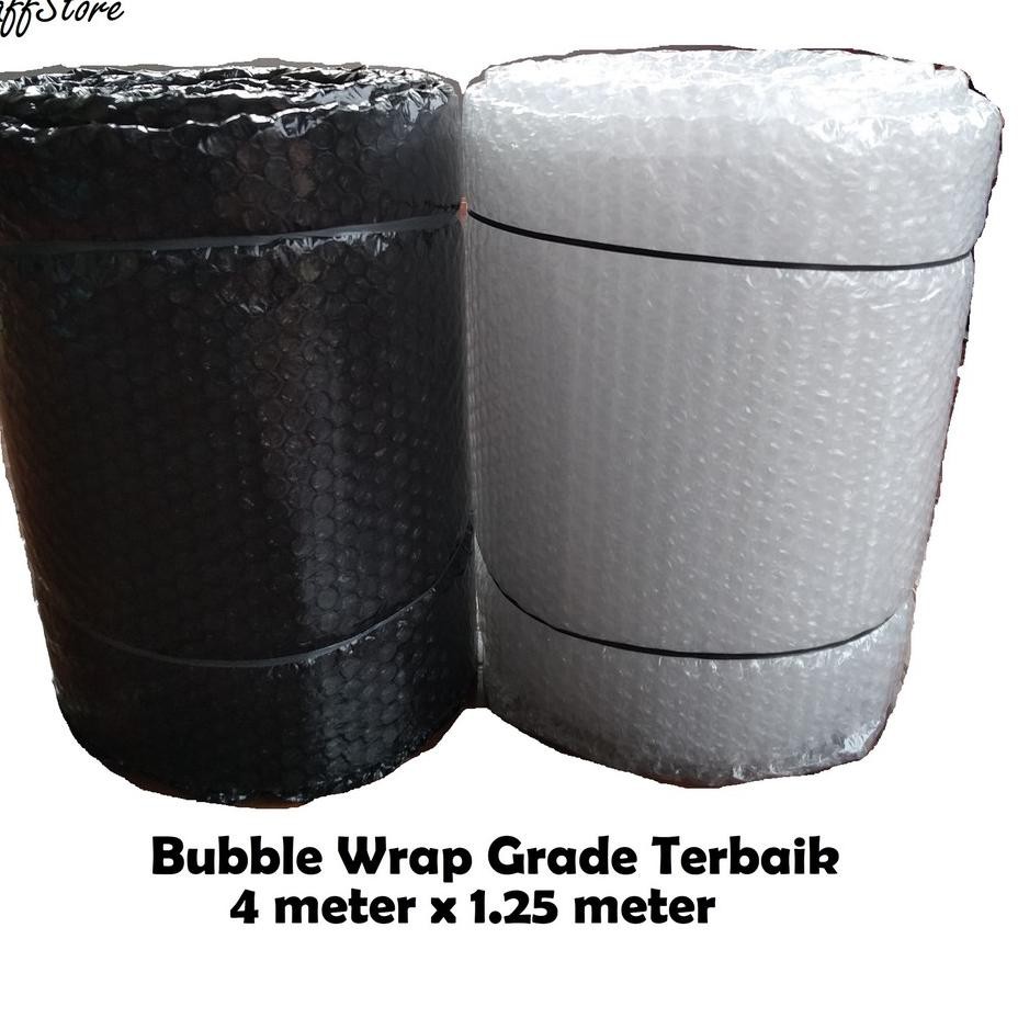 

44S【 Paket bundling plastik HD tanpa plong REA + bubble wrap 4m x 1.25m Model Baru