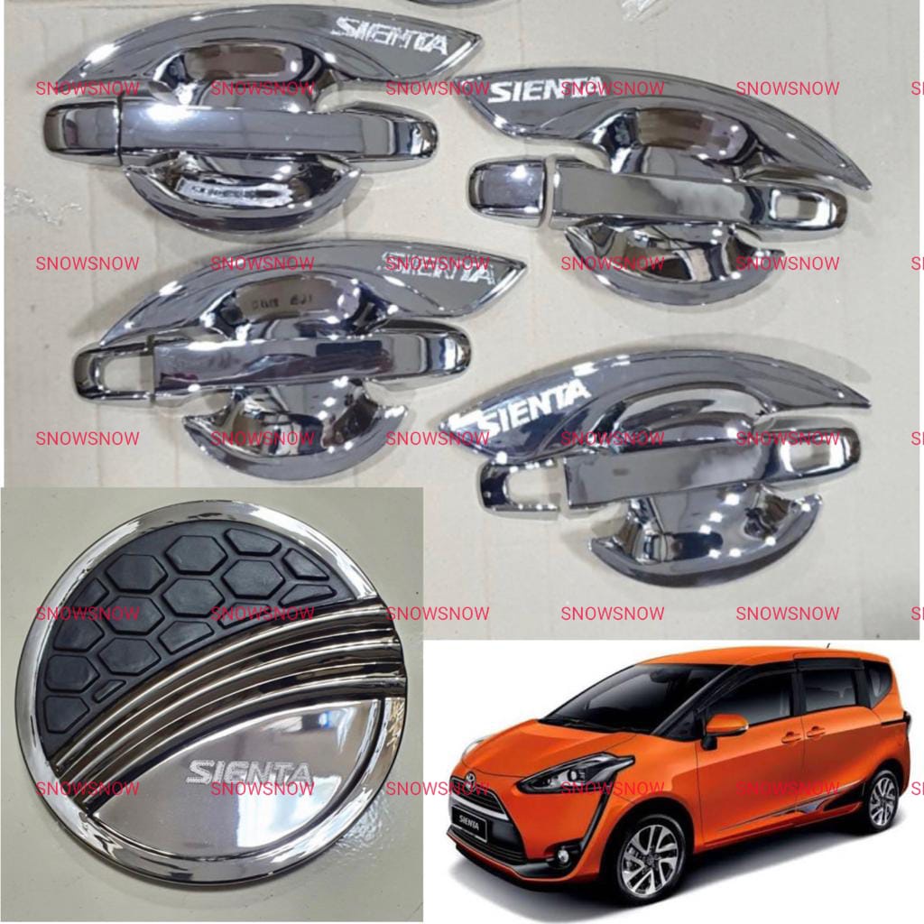 Paket Outer Handle Tank Cover Toyota Sienta 2016 2022 Chrome