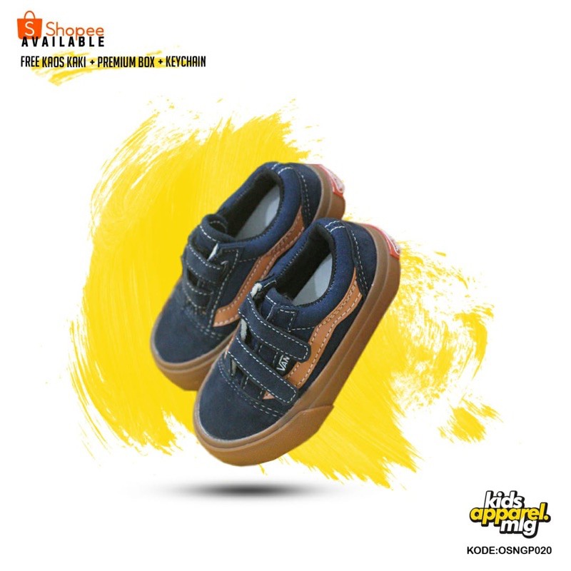 Sepatu Vans Old Skool Navy Gum Kids / Baby