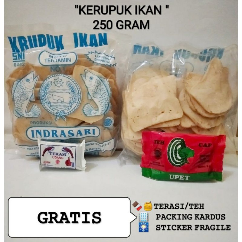 

KERUPUK IKAN INDRASARI (ISTIMEWA) Kemasan Baru