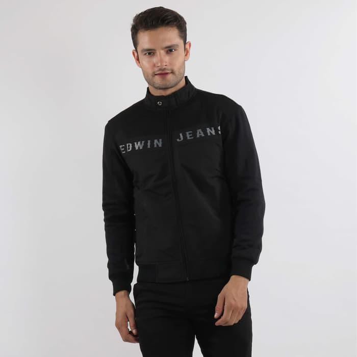 EDWIN PARKA BOMBER JAKET PRIA BIRU (JO1-PRS- BLACK) - HITAM, XXXL