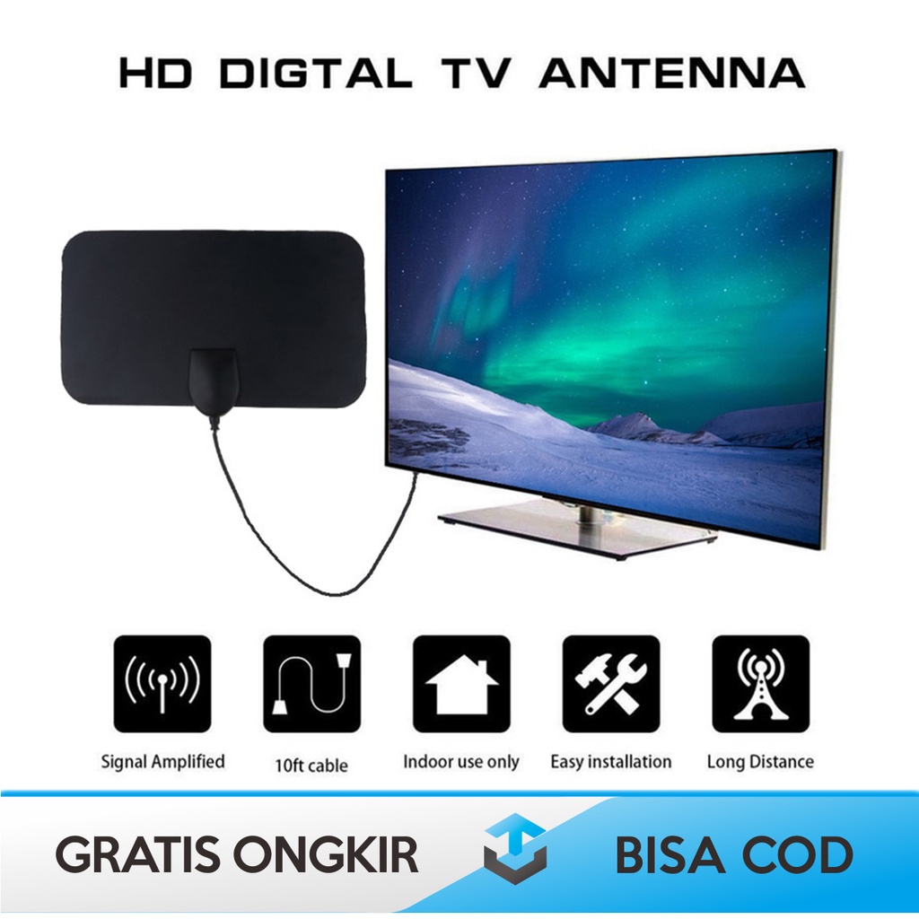 ANTENA SMART TV DIGITAL INDOOR ORIGINAL TAFFWARE TFL-D139 4K ULTRA HD