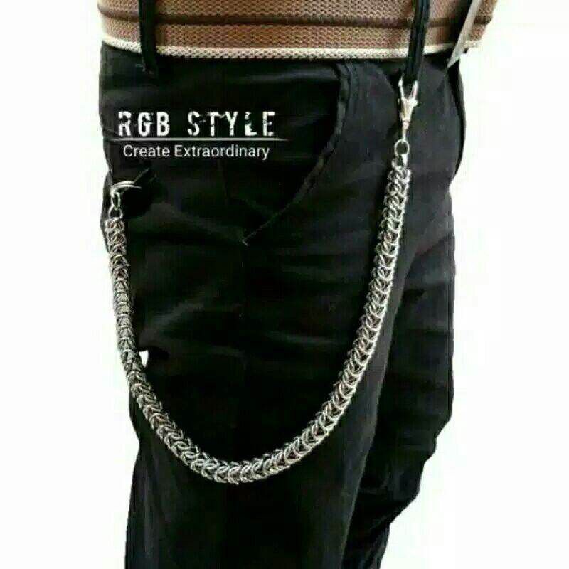 Rantai Dompet Pria Baja Style Anti Kara RANTAI BIKER Tali Pengaman Dompet Pria (GARANSI ANTI KARAT)