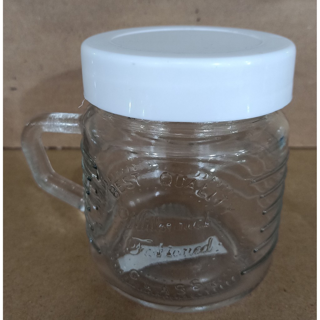 Gelas Jar Kaca / Gelas Teh / Gelas Mug / Drink Jar Ulir Tutup Plastik