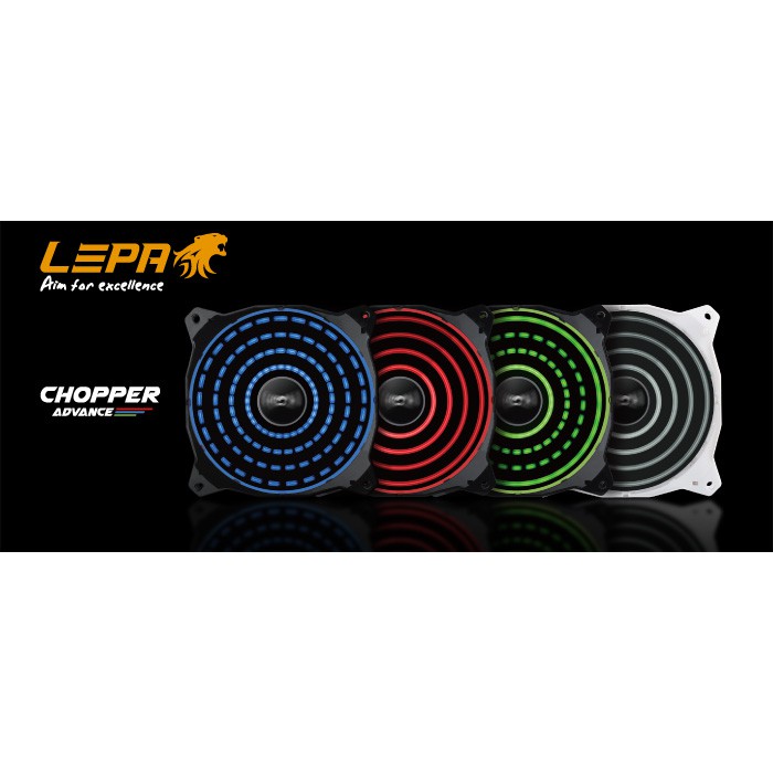 Coolerfan Enermax Lepa Chopper Advance - 12 CM Kaleidoscopic Lighting Effects Red - LPCPA12P-R