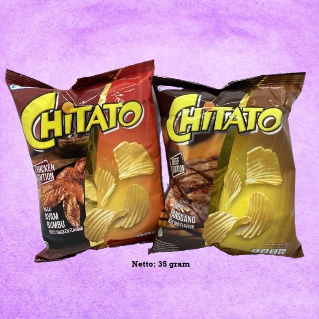 

CHITATO Potato Chips 35gr gram Snack Keripik Kentang Varian Rasa Sapi Panggang / Ayam Bumbu Flavor Barbeque Chicken Makanan Ringan Kripik Chiki Ciki Renyah Kering Gurih Camilan Cemilan Jajan Jajanan Anak Food Indofood Shoppa Corner Malang Jawa Timur