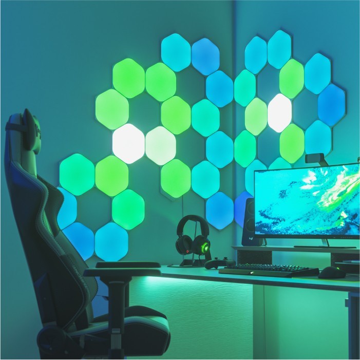 Nanokreasi Shapes Hexagon Starter Kit ( 9 Panels ) Smart Light Panels