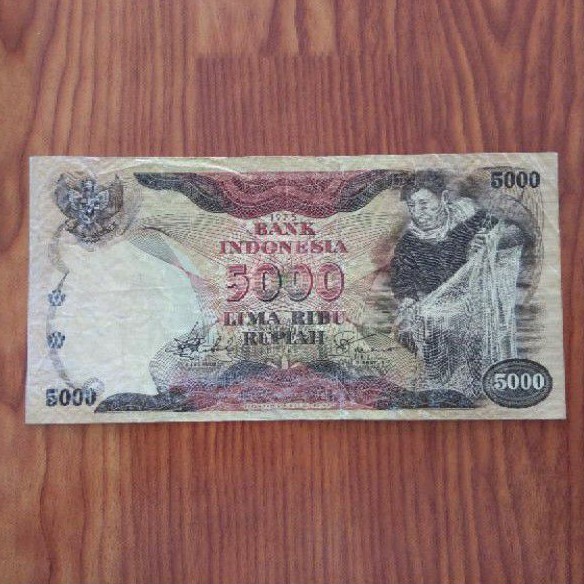 Uang Kuno 5000 rupiah tahun 1975