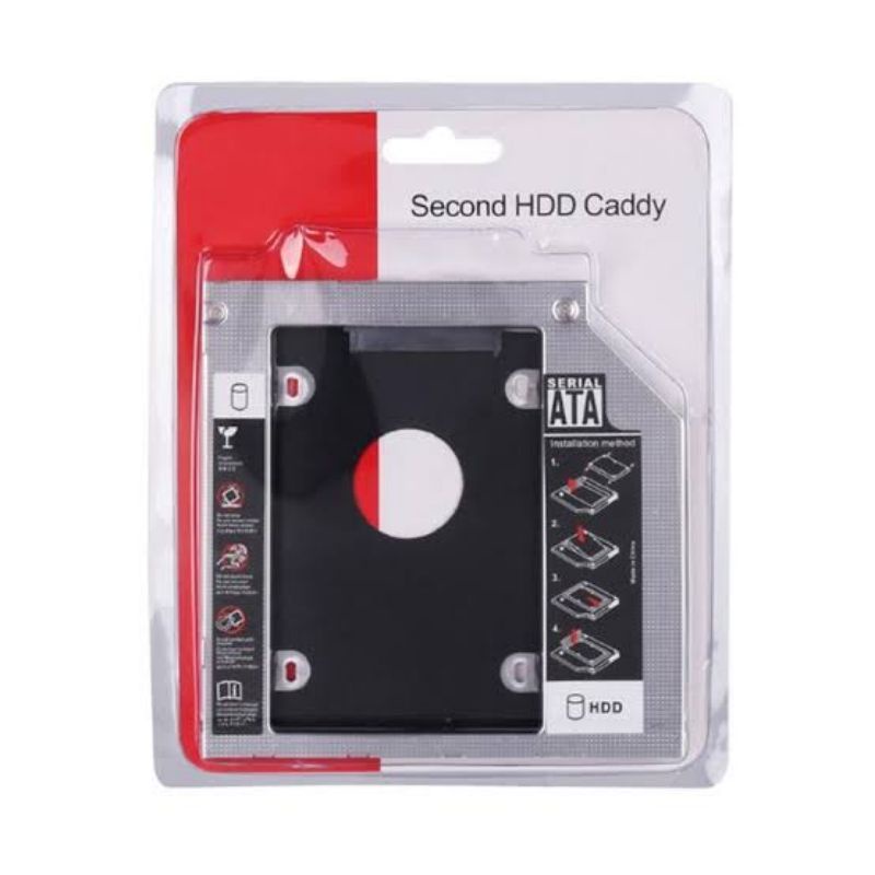 HDD SSD Caddy SATA cady 12.7 9.5 mm Ganti DVD laptop to hardisk 2.5