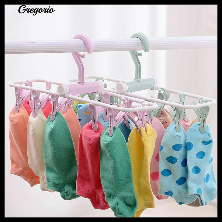 Jepitan jemuran Baju Celana Kaos kaki - Gantungan kaos kaki Jepit baju (12 jepitan) hanger BRA CD