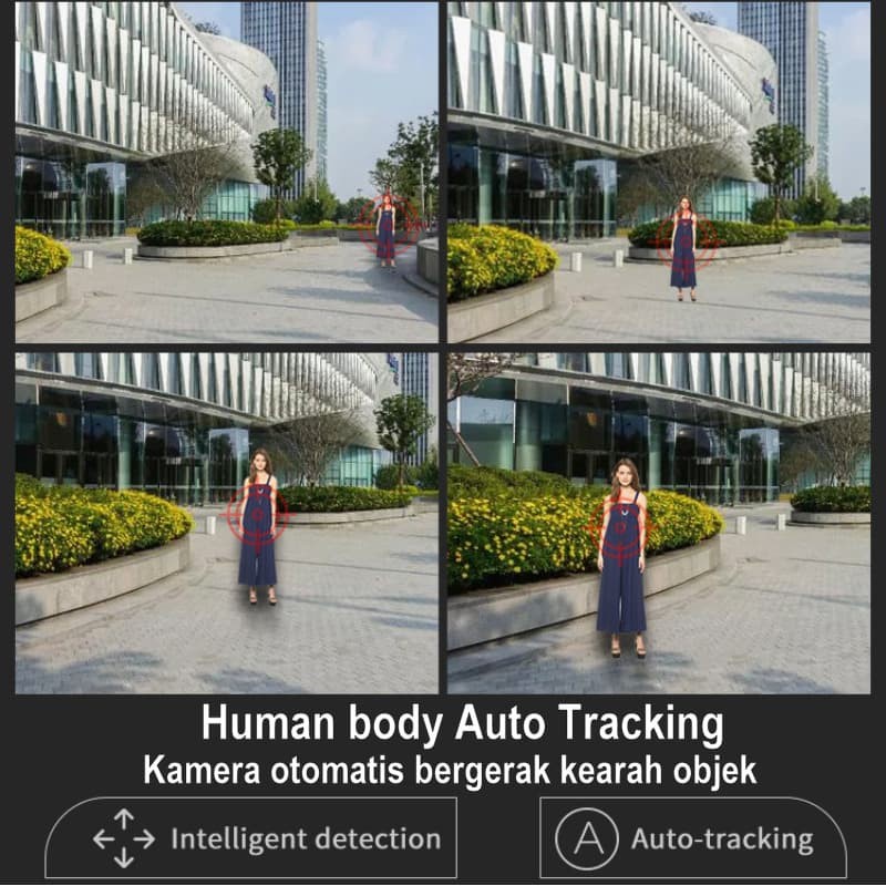 CAMERA CCTV WIFI PTZ AUTO TRACKING Mengikuti Gerakan Cloud