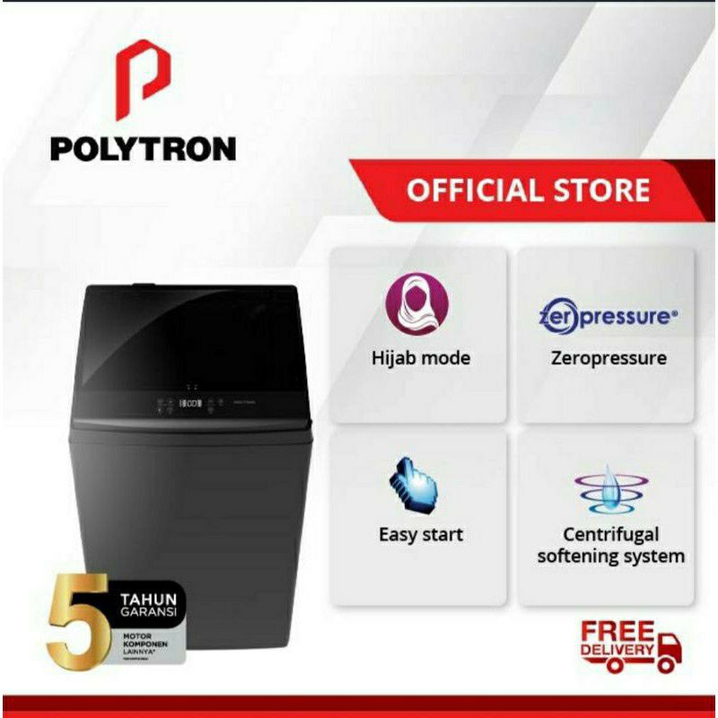 MESIN CUCI 1 TABUNG POLYTRON PAW 10518 [10 KG] ZEROMATIC BELLEZA