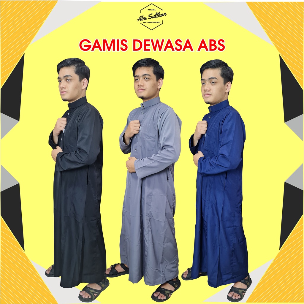 Jubah Abu Sulthan Pria Mulai Remaja Dewasa Original /Jubah Gamis Seragam Muslim Sholat Laki Pria Habib Arab Turki Fashion Muslim Al Harbi