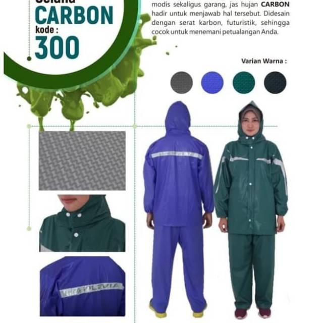 Jas Hujan Carbon Plevia 300 / Jas Hujan Dewasa Terlaris Modis / Jas Hujan Model Terbaru Terlaris