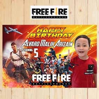 Jual Free fire Spanduk Ulang Tahun / Banner Ulang Tahun / Backdrop