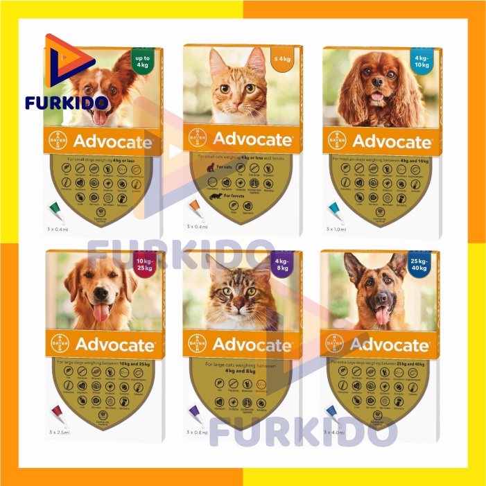 Advocate Flea &amp; Tick / Pembasmi Kutu dan Cacing Hewan Anjing