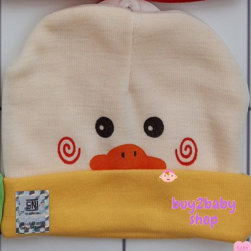 Topi kupluk bayi NIA bahan katun Duck Series 0-3 Bulan isi 1 PCS