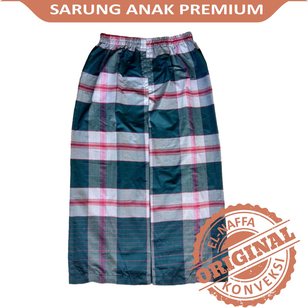 EL-NAFFA Sarung Anak Instan, Sarung Anak, Sarung Anak Laki-laki Tanggung I Motif Palembangan Usia 4-8 thn (BISA COD)