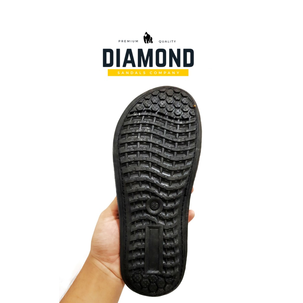 JEFREY SandalJepit Pria Kulit Sintetis - Sol Jahit Tembus by DIAMOND