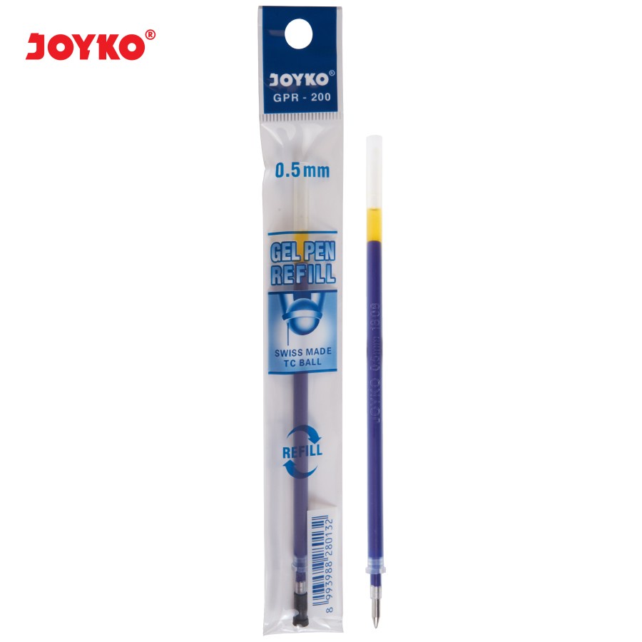 

Gel Pen Refill / Isi Ulang Pen / Isi Pulpen Joyko GPR-200 / 0.5 mm - Hitam Biru