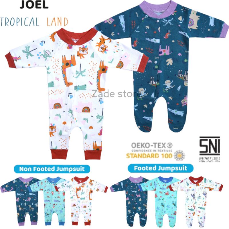 Jumpsuit bayi lengan panjang SNI JOEL Jumper Bayi Newborn Sleepsuit Bayi Jumper Kaki Tutup  kaki buka Lengan Panjang baju tidur piyama kaos bayi baju anak baru lahir celana kodok set