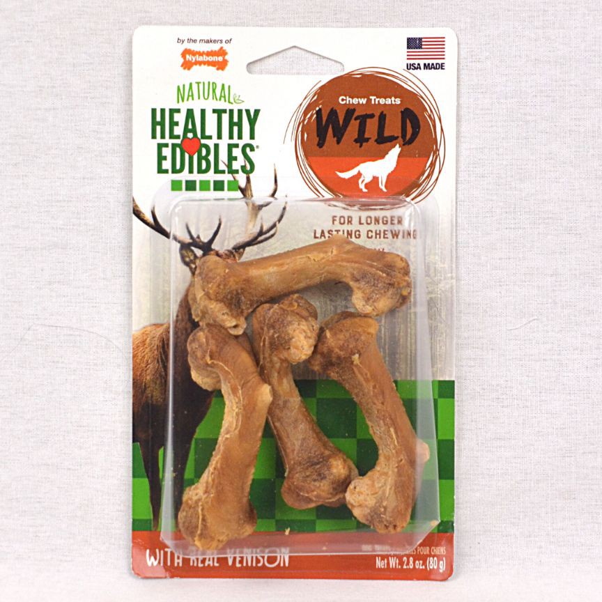 

NYLABONE Snack AnjingHealthy Edibles Wild Venison Small 4pcs