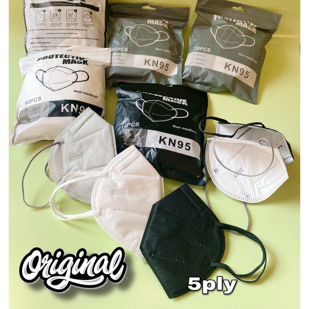 Masker KN95 Pack 5ply 10pcs Embossed steril aman