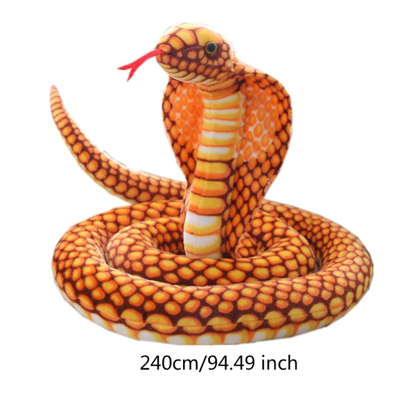 Mary Mainan Besar Plush Figure Snake Simulasi Dapat Dicuci Untuk Cobra Nursery Room Party Su