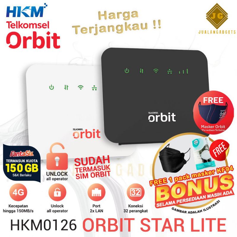 MODEM WIFI MY ROUTER 4G TELKOMSEL ORBIT STAR LITE UNLOCK FREE KUOTA