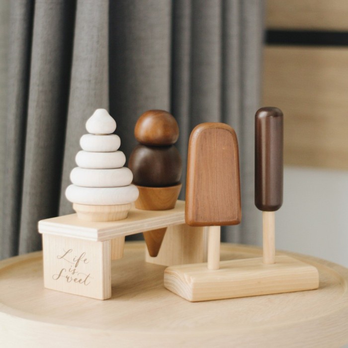 Toys Store -  Ice Cream Set - Kitchen Collections Mainan Kayu Wooden Toys
