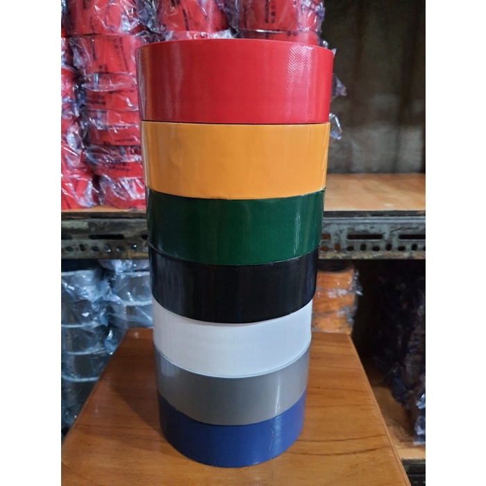 

Hemat Lakban Kain Hitam 2" Inch X 45M Sazanami Cloth Tape Warna 48Mm Jumbo Limited