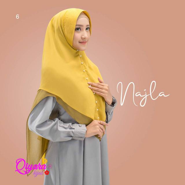 (BISA COD) Najla Khimar Pet Antem ORIGINAL Qiyara Hijab