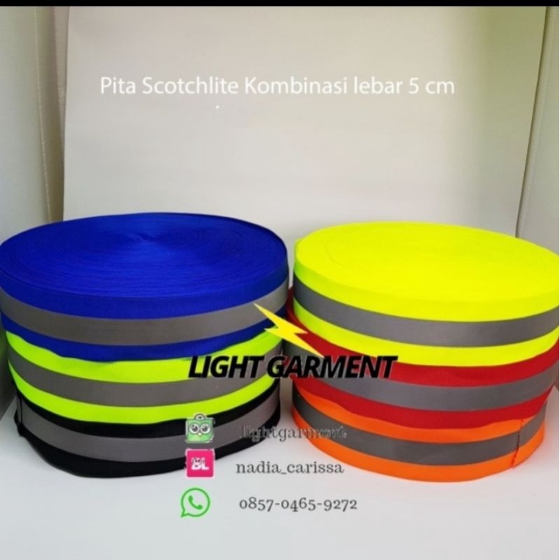 SCOTLIGT POLISTER KAIN LEBAR 5CM JUAL 1 ROLL ISI 50 MTR