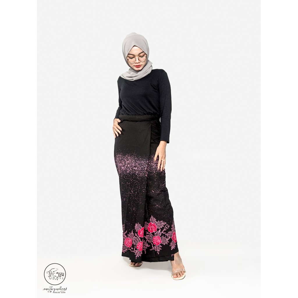 SARUNG KANJENG| SARUNG BATIK WANITA SEMI TULIS MOTIF GLORY ROSE LIMITED SERIES