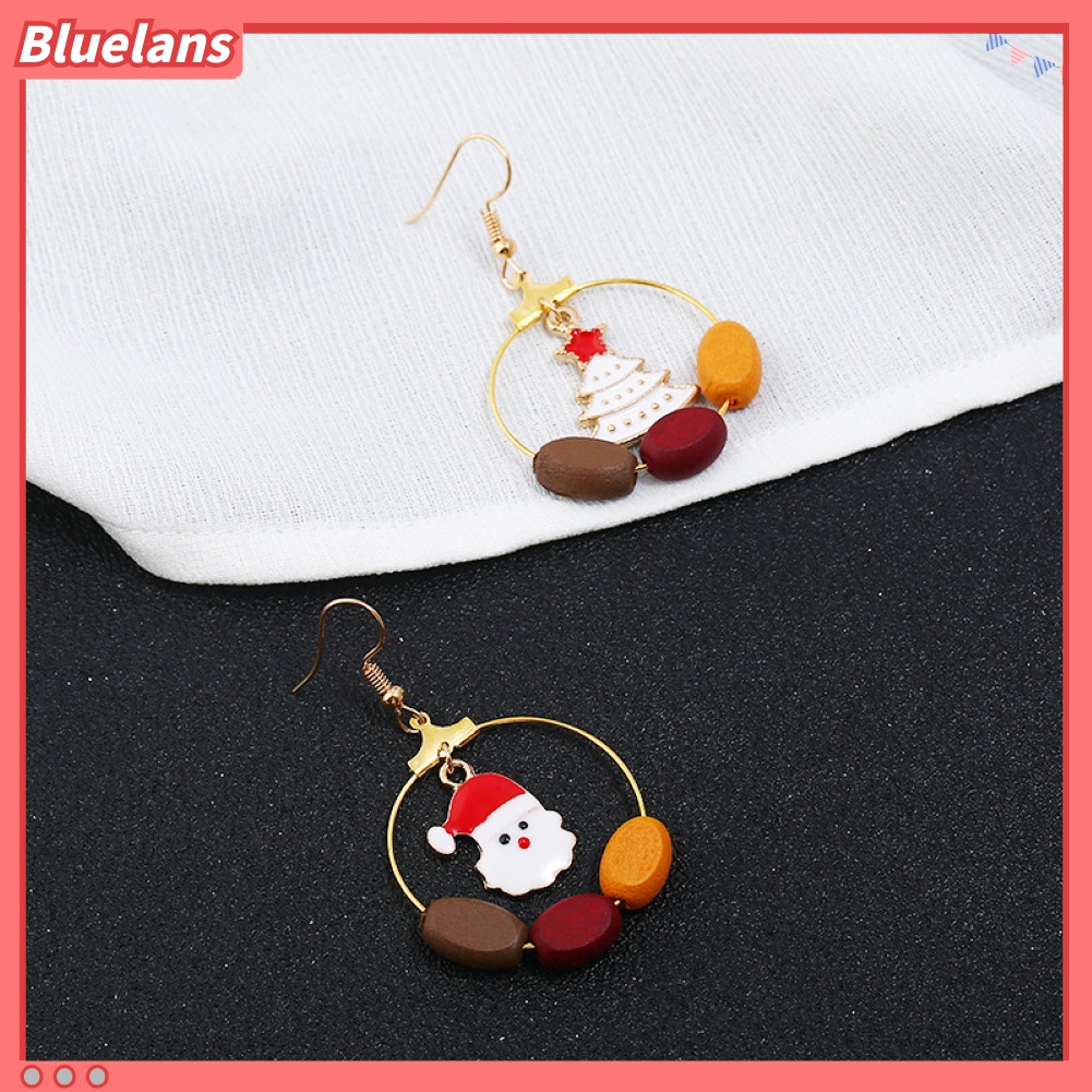 Anting Stud Liontin Bentuk Topi Natal Untuk Wanita