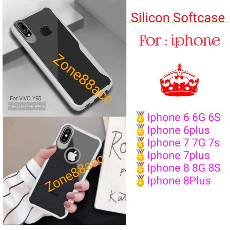 Case Iphone 6 6s 6G 6Plus 7 7S 7G 7Plus 8 8S 8G 8Plus G s Plus Silicon Softcase Silikon Casing Cover Focus jelly Transparan Bening Pelindung belakang handphone