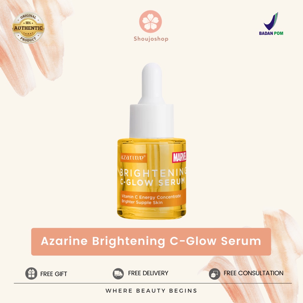 Jual Azarine Brightening CGlow Serum Vitamin C x Marvel Shopee Indonesia