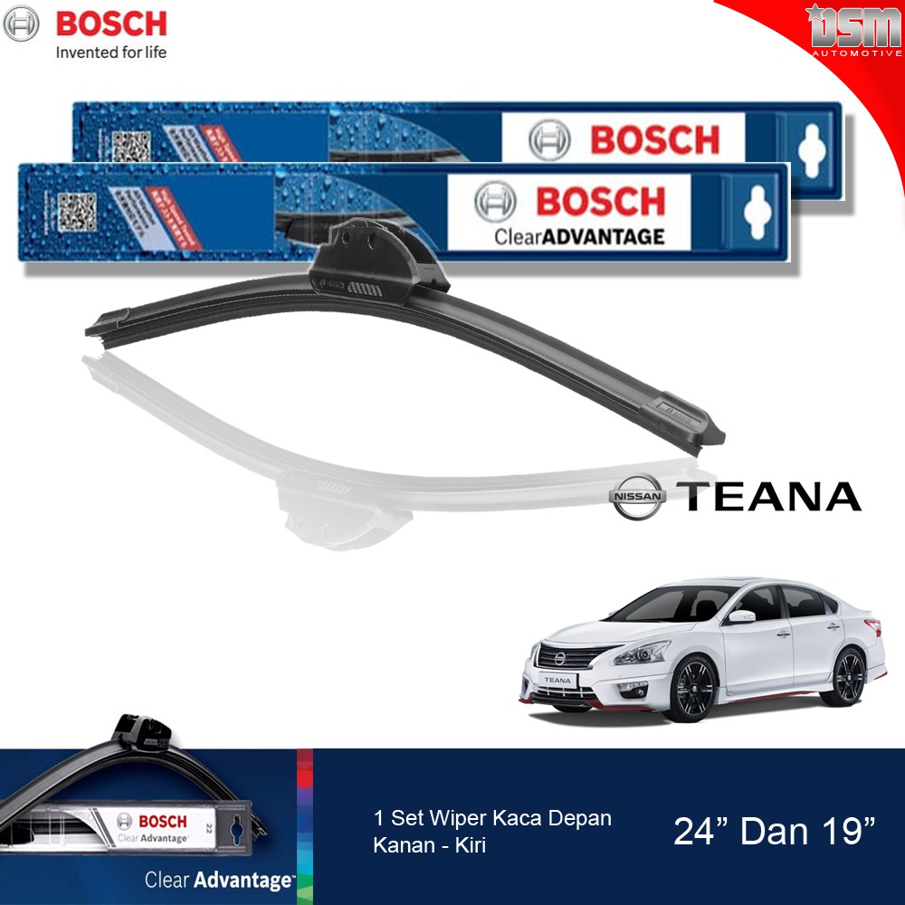 Bosch Clear Advantage Frameless / Wiper Frameless Nissan Teana 24&quot; dan 19&quot; / Wiper Teana
