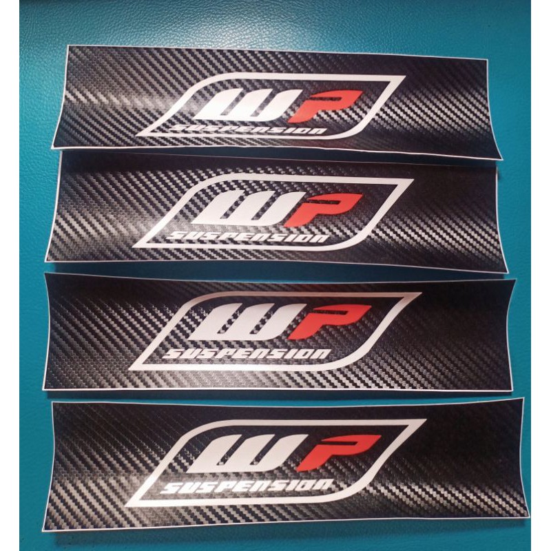 stiker Shock Depan Stiker USD WP Bahan karbon