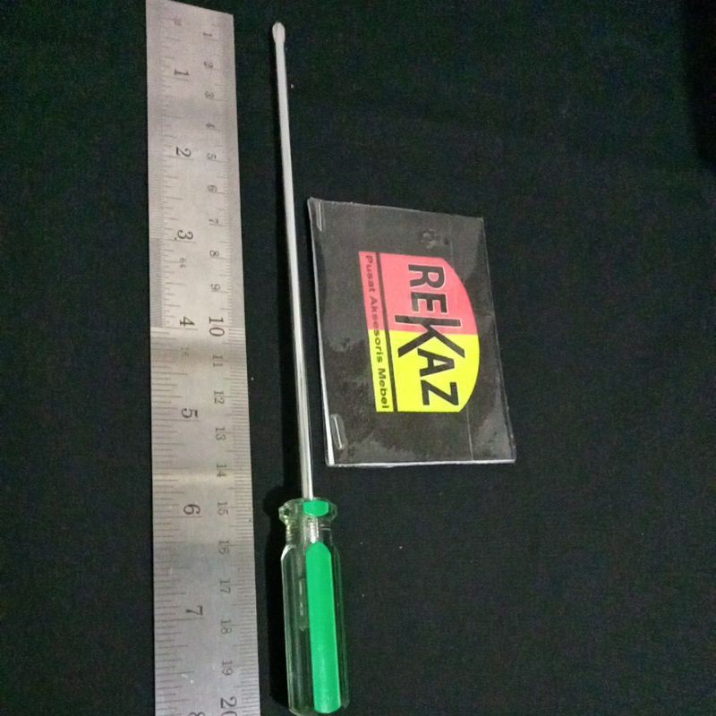 Obeng Radio Tv 6" Kepala (-) atau (+) Obeng Panjang Lurus 15 cm