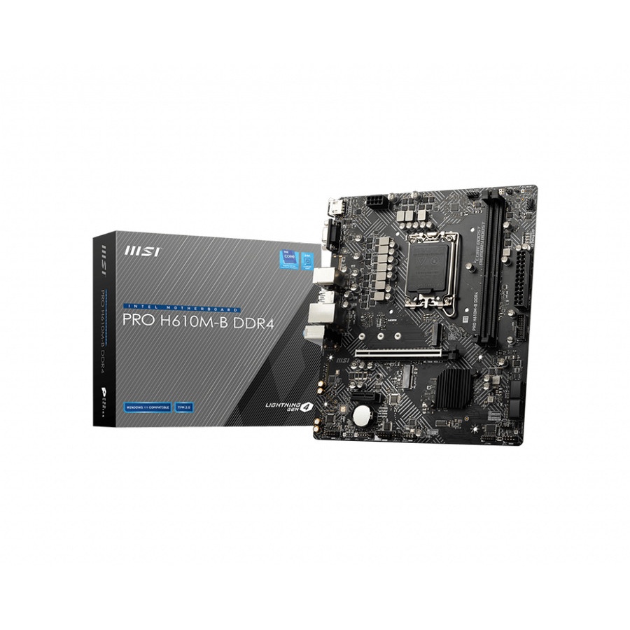 Motherboard MSI PRO H610M-B DDR4 | m-ATX, Intel LGA 1700, H610, DDR4