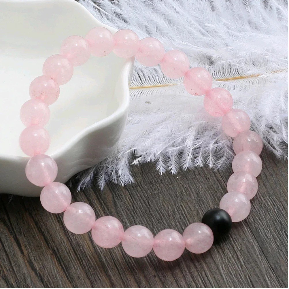 GELANG BATU ROSE QUARTZ  WANITA EKSKLUSIF