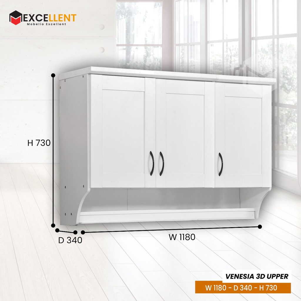 Kitchen Set Atas Bawah 2 dan 3 Pintu Scandinavian Minimalis Elegan