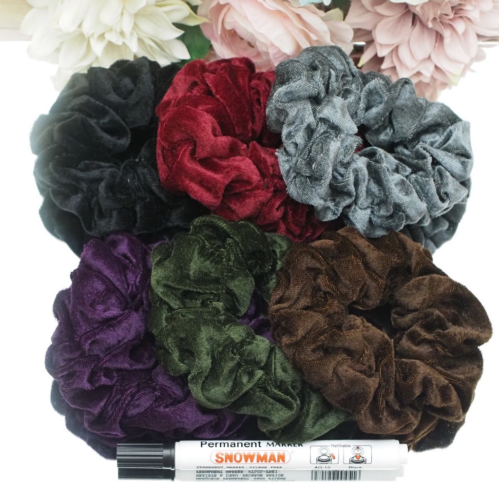 Scrunchie BLUDRU UKURAN BESAR IMPORT GRES KUALITAS PREMIUM HALUS VELVET KOREA Kuncir Scrunchie Berkualitas Aksesoris Rambut Fashion Cepol HIjab