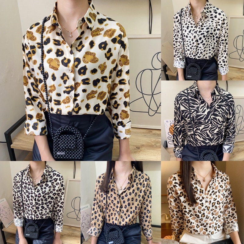 KEMEJA MOTIF LEOPARD