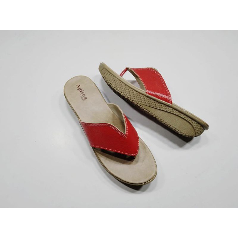 sandal kulit asli garut model capit wedges hak 3 cm