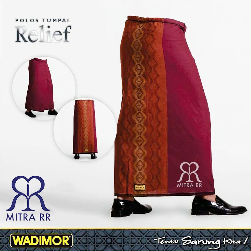 Sarung Tenun WADIMOR motif RELIEF Tumpal Satuan / Grosir Sarung Dewasa