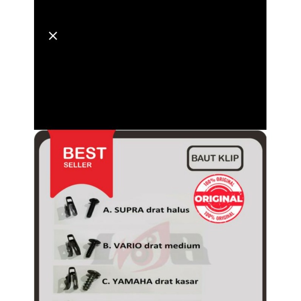 baut klip body motor