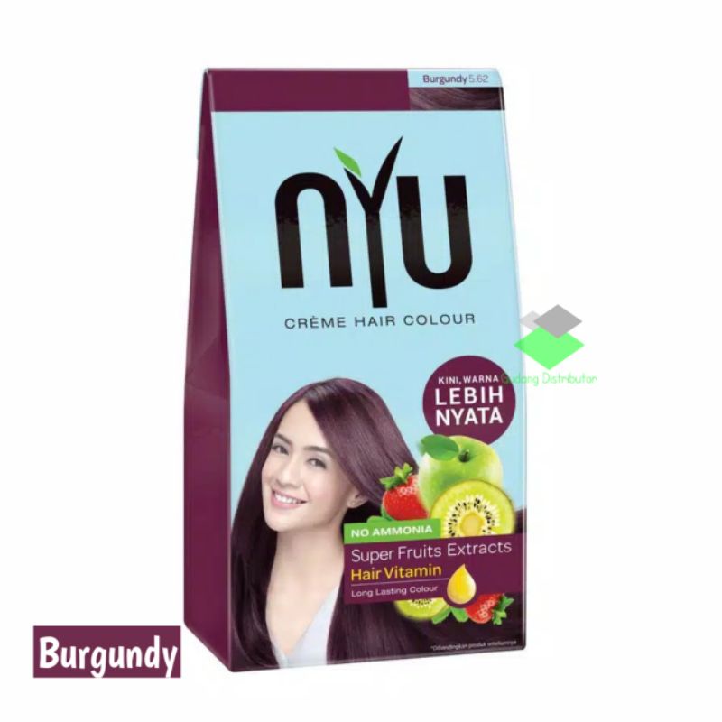 NYU CREME HAIR COLOUR BOX BURGUNDY